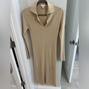 NWOT Topshop collar long sleeve sweater dress
